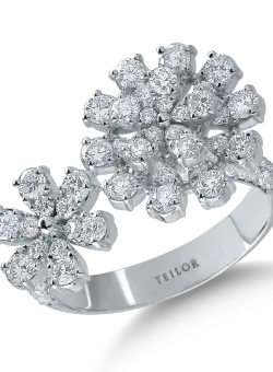 Inel din aur alb cu diamante de 1.56ct