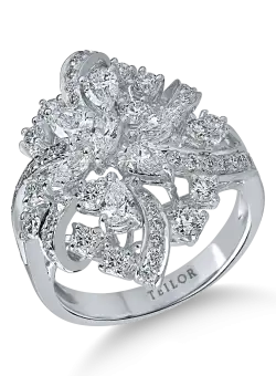 Inel din aur alb cu diamante de 1.7ct