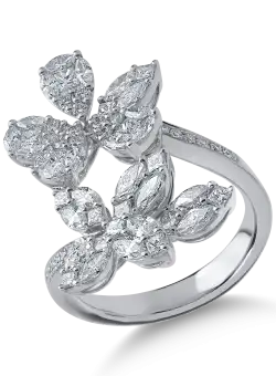 Inel din aur alb cu diamante de 1.97ct