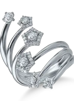 Inel din aur alb cu diamante de 1ct