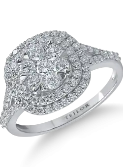 Inel din aur alb cu diamante de 1ct