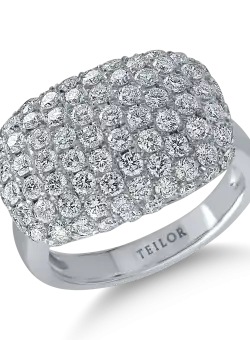 Inel din aur alb cu diamante de 2ct