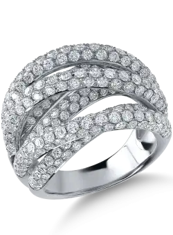 Inel din aur alb cu diamante de 4.72ct