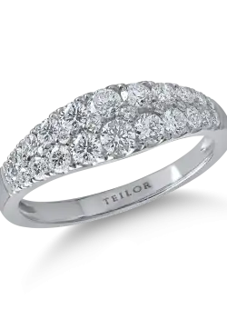 Inel din aur alb cu diamante microsetting de 0.7ct