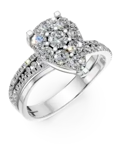 Inel din aur alb cu diamante microsetting de 0.7ct