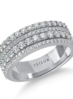 Inel din aur alb cu diamante microsetting de 1ct