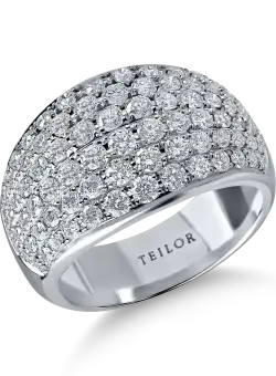 Inel din aur alb cu diamante microsetting de 2.2ct