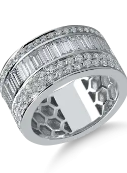 Inel din aur alb cu diamante microsetting de 2.2ct