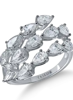 Inel din aur alb cu diamante microsetting de 2.6ct