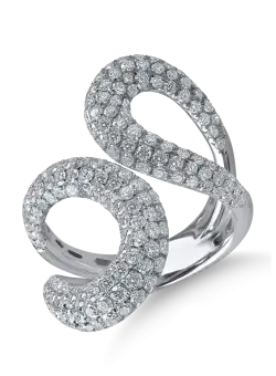 Inel din aur alb cu diamante microsetting de 2.6ct