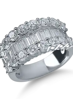 Inel din aur alb cu diamante microsetting de 3.04ct