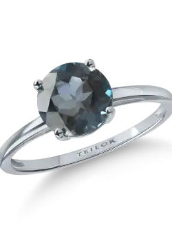 Inel din aur alb cu topaz london blue de 1.6ct