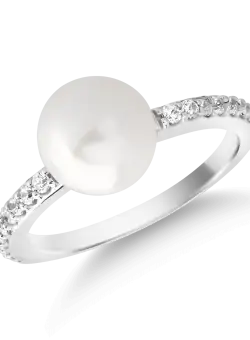 Inel din aur alb de 14K