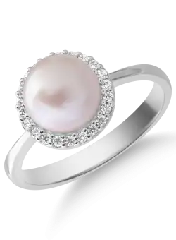 Inel din aur alb de 14K