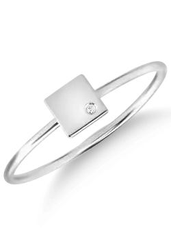 Inel din aur alb de 14K