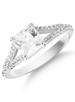 Inel din aur alb de 14K