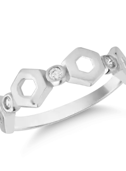 Inel din aur alb de 14K