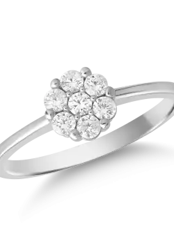 Inel din aur alb de 14K