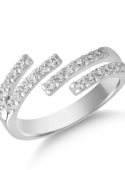 Inel din aur alb de 14K