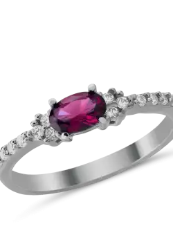 Inel din aur alb de 14K