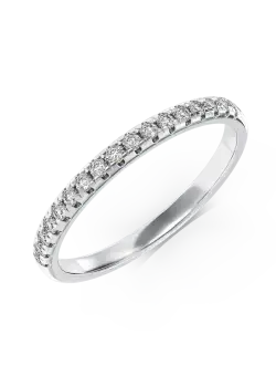 Inel din aur alb de 14K cu diamante de 0.17ct