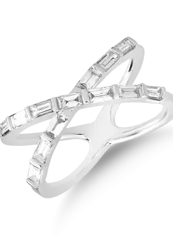 Inel din aur alb de 18K cu diamant de 0.52ct