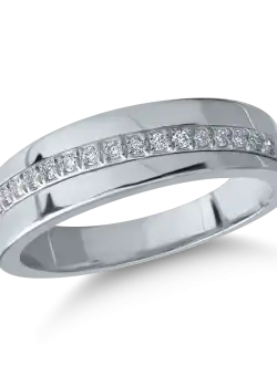 Inel din aur alb de 18K cu diamante de 0.11ct