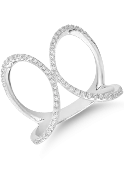 Inel din aur alb de 18K cu diamante de 0.31ct