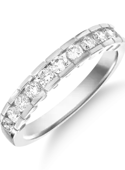 Inel din aur alb de 18K cu diamante de 0.5ct