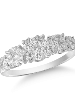 Inel din aur alb de 18K cu diamante de 0.5ct