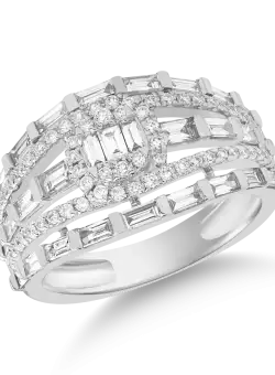 Inel din aur alb de 18K cu diamante de 1.03ct