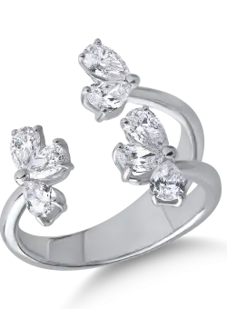 Inel din aur alb de 18K cu diamante de 1.3ct
