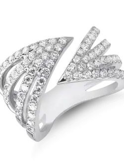 Inel din aur alb de 18K cu diamante de 1.55ct