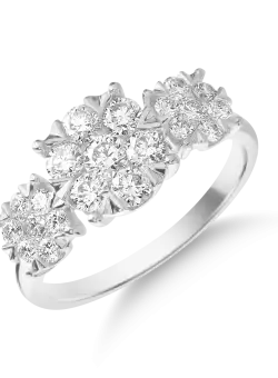 Inel din aur alb de 18K cu diamante de 1ct