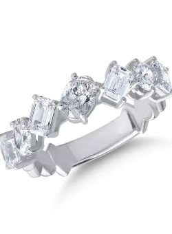 Inel din aur alb de 18K cu diamante de 2.04ct