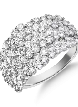 Inel din aur alb de 18K cu diamante de 3.6ct