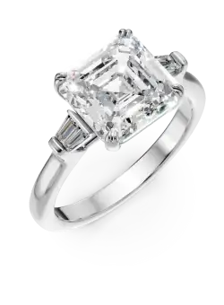 Inel din aur alb de18K cu diamante de 3.19ct