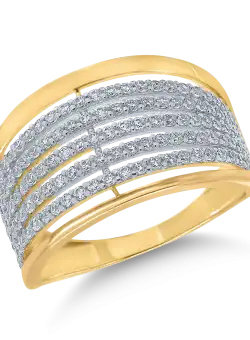 Inel din aur alb-galben