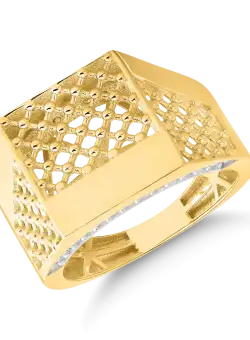 Inel din aur alb-galben de 14K