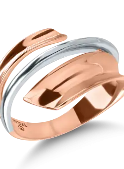 Inel din aur alb-roz