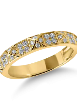 Inel din aur galben cu diamante de 0.33ct