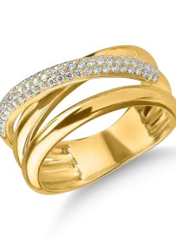 Inel din aur galben cu diamante de 0.3ct