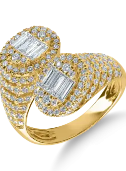 Inel din aur galben cu diamante de 1.4ct