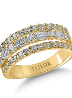 Inel din aur galben cu diamante microsetting de 1.2ct