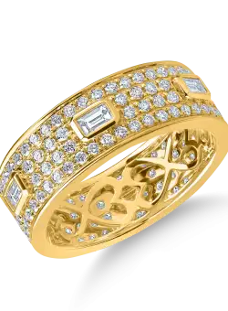 Inel din aur galben cu diamante microsetting de 1.3ct