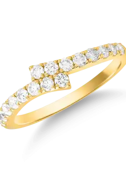 Inel din aur galben de 14K cu diamante de 0.34ct