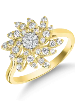 Inel din aur galben de 14K cu diamante de 0.5ct