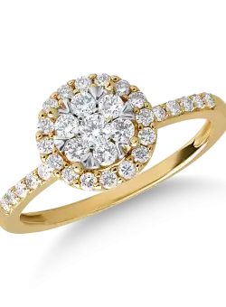 Inel din aur galben de 14K cu diamante de 0.5ct