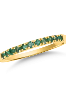 Inel din aur galben de 14K cu smaralde de 0.36ct