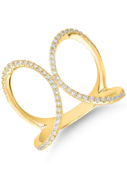 Inel din aur galben de 18K cu diamant de 0.3ct